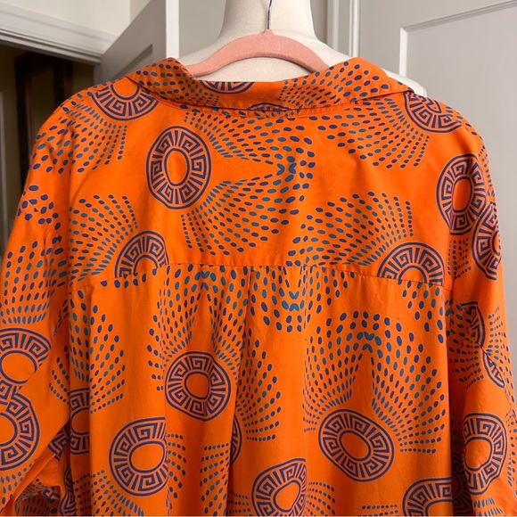 MASSEYS Global Cotton Button Up Tunic Blouse Bold Boho Oversized Size 4X - Picture 7 of 13